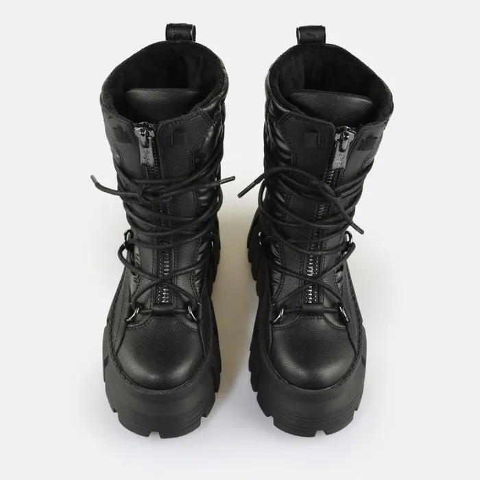 Shop Ava Puffer Hike Black BUFFALO Boots and AnkleBoots