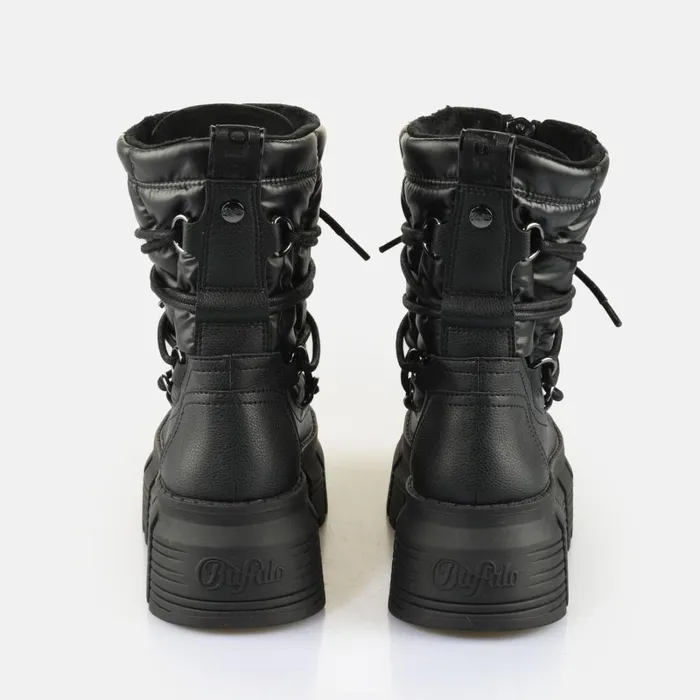 Shop Ava Puffer Hike Black BUFFALO Boots and AnkleBoots