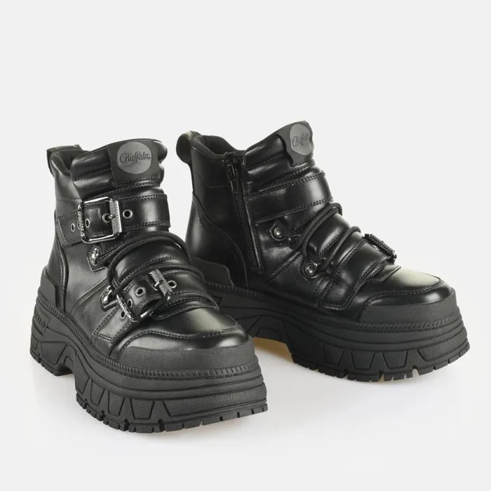 Shop Fusion Hike Mid Black BUFFALO Boots and AnkleBoots