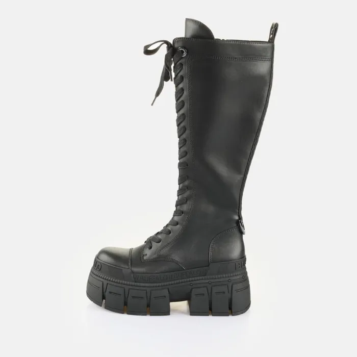 Shop Gospher Lace Up Hi Black BUFFALO Boots and AnkleBoots