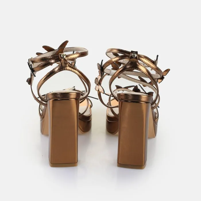 Shop June Mss Butterfly Metallic Copper BUFFALO Heels