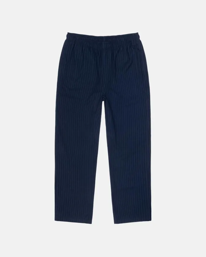 Shop Stussy BEACH PANT WOOL STRIPE Navy