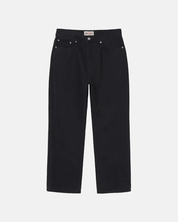 Shop Stussy CLASSIC JEAN OVERDYED Black
