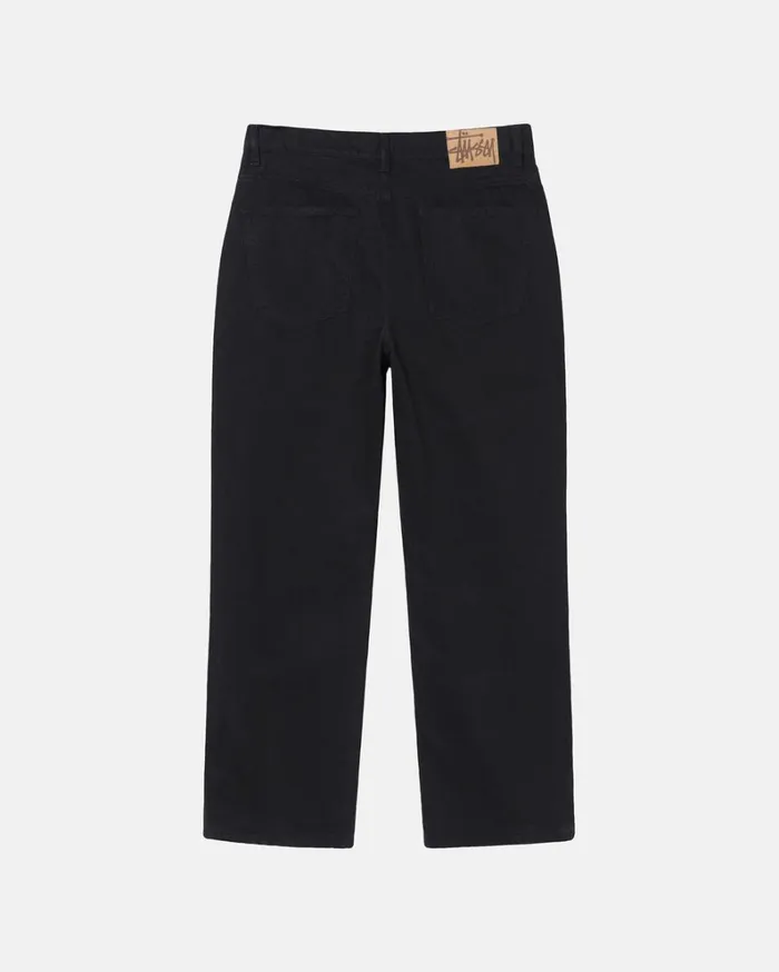 Shop Stussy CLASSIC JEAN OVERDYED Black
