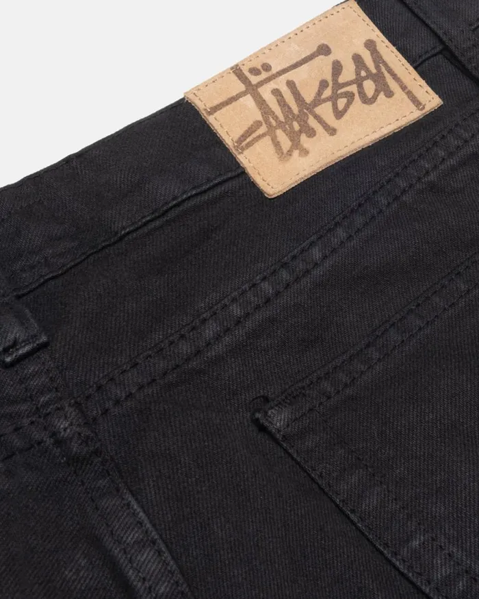 Shop Stussy CLASSIC JEAN OVERDYED Black