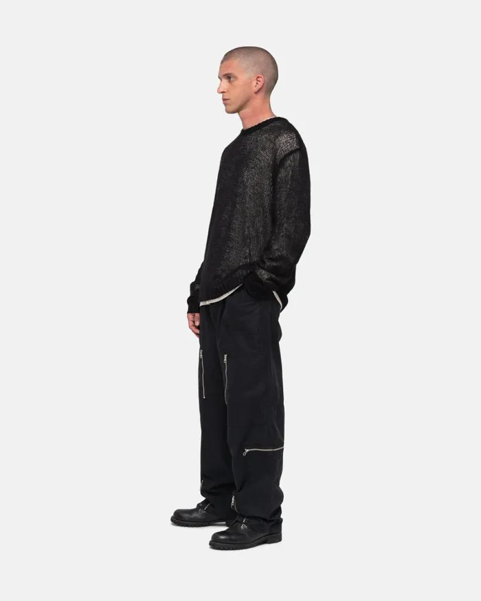 Shop Stussy NYCO FLIGHT PANT Black