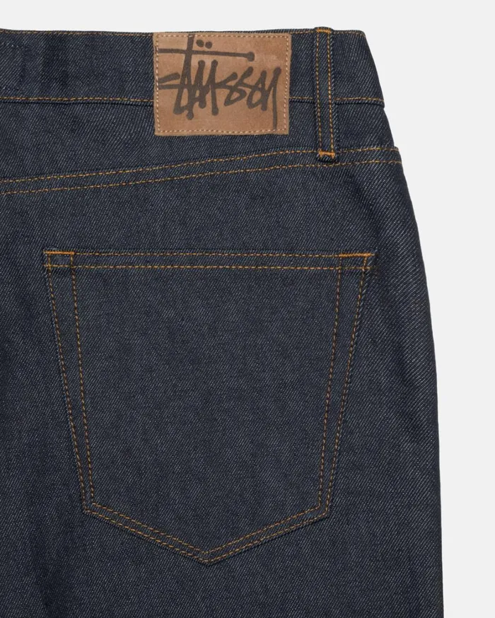 Shop Stussy RAW DENIM BIG OL039 SHORTS Raw