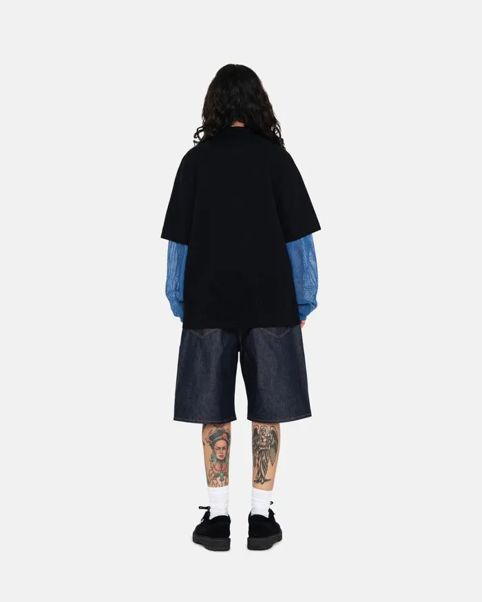 Shop Stussy RAW DENIM BIG OL039 SHORTS Raw