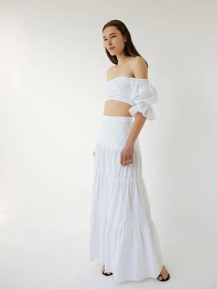 Sir the Label 8211 Blair Off Shoulder Top in White Tops The UNDONE Women