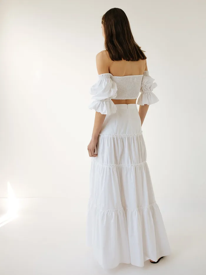 Sir the Label 8211 Blair Off Shoulder Top in White Tops The UNDONE Women