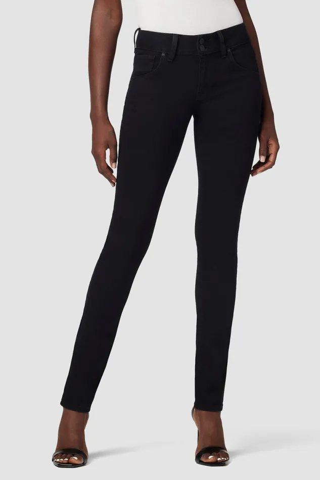 Skinny Women Hudson Jeans Collin MidRise Skinny Jean Black