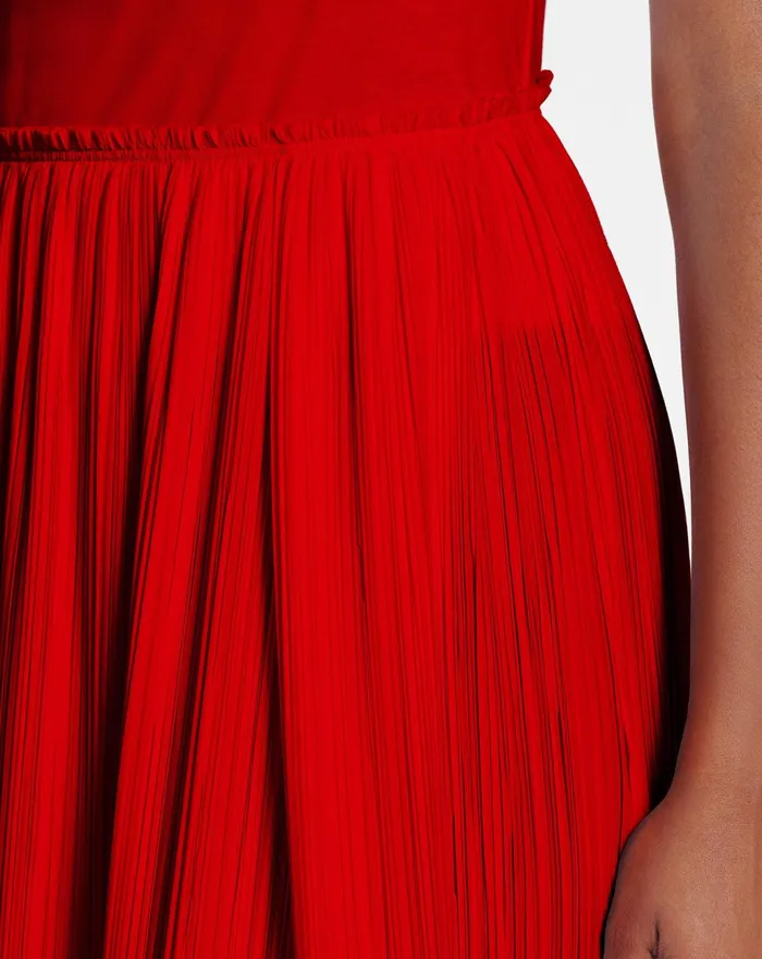 Skirts and Shorts Women LANVIN Pleated Midi Skirt Flame
