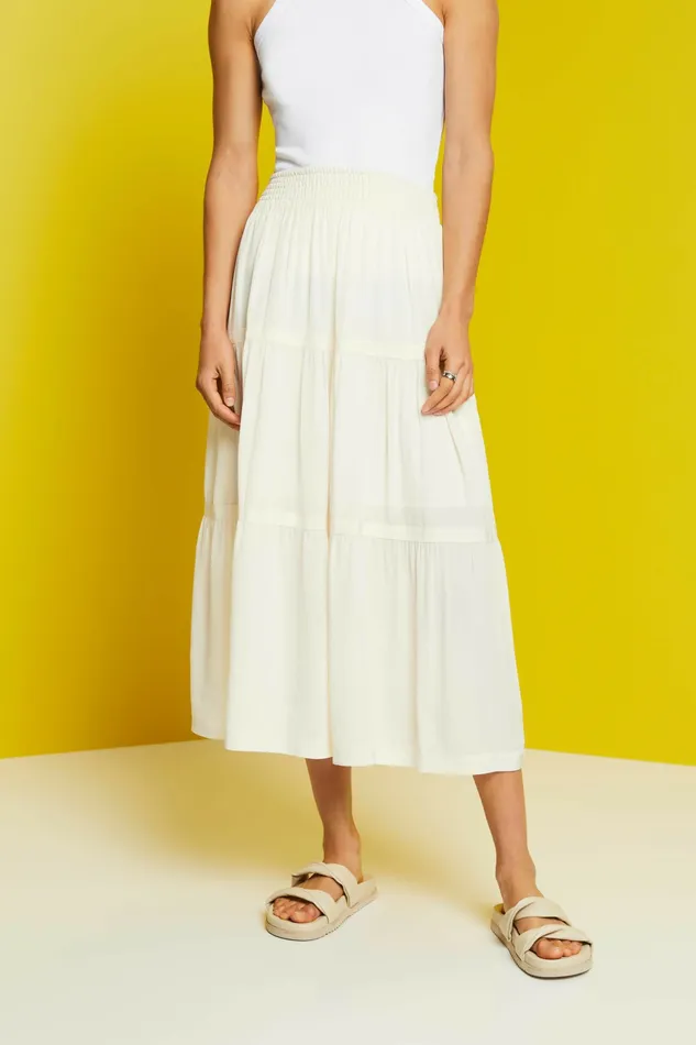 Skirts Shorts Women Esprit Classic Midi Skirt White