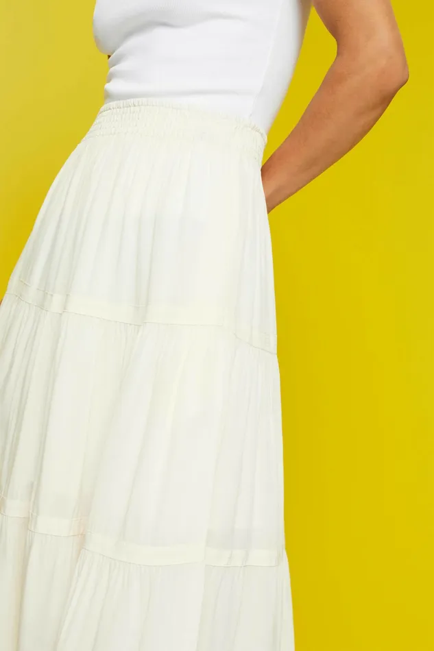 Skirts Shorts Women Esprit Classic Midi Skirt White