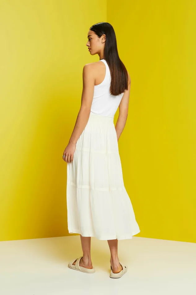Skirts Shorts Women Esprit Classic Midi Skirt White