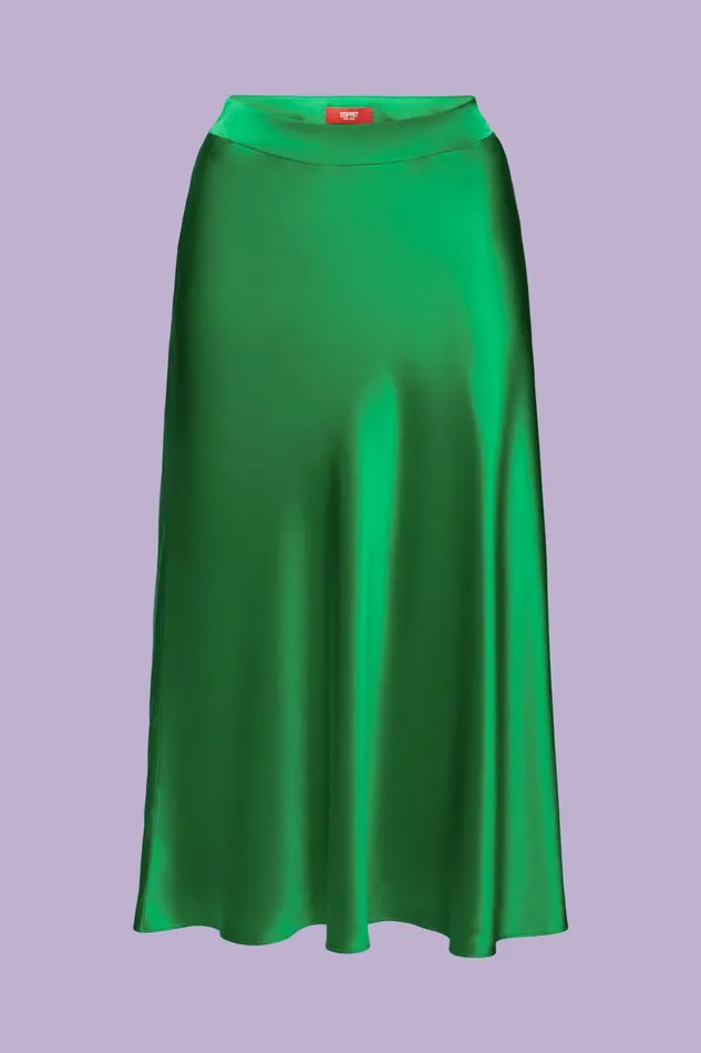 Skirts Shorts Women Esprit Silk Midi Skirt Green