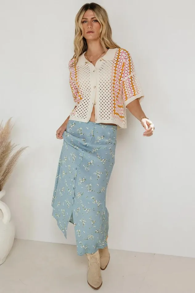 Skirts Women Bohme Rory Floral Skirt In Blue Blue