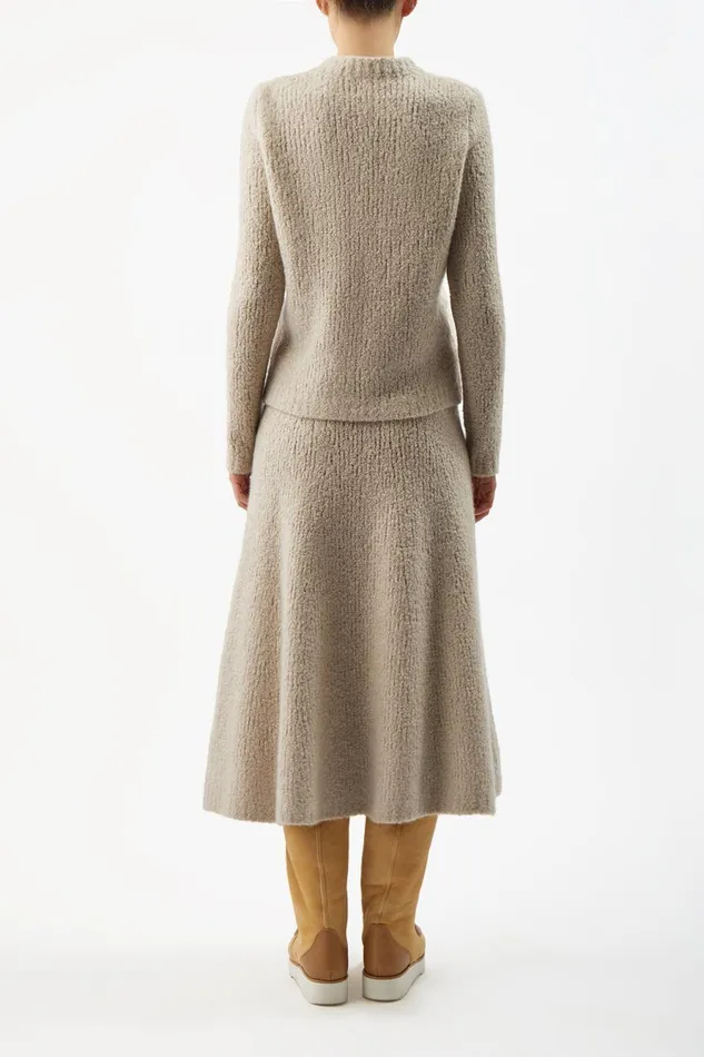Skirts Women Gabriela Hearst Pablo Knit Midi Skirt In Oatmeal Cashmere Silk Boucle Skirts Women Gabriela Hearst Pablo Knit Midi Skirt In Oatmeal Cashmere Silk Boucle