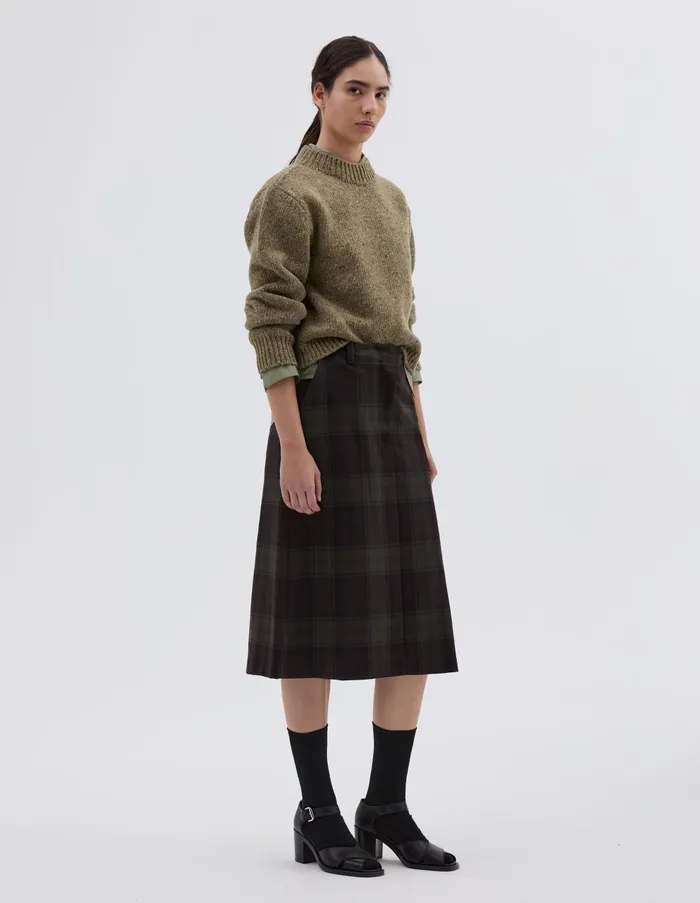 Skirts Women Margaret Howell Back Vent Skirt Khaki Brown
