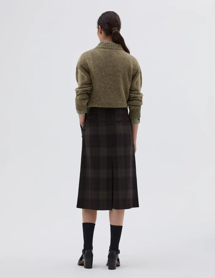 Skirts Women Margaret Howell Back Vent Skirt Khaki Brown