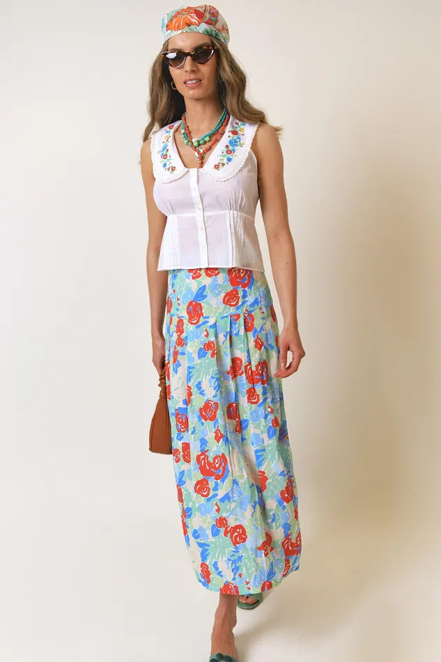 Skirts Women RIXO Nancy Collage Floral Skirts Women RIXO Nancy Collage Floral