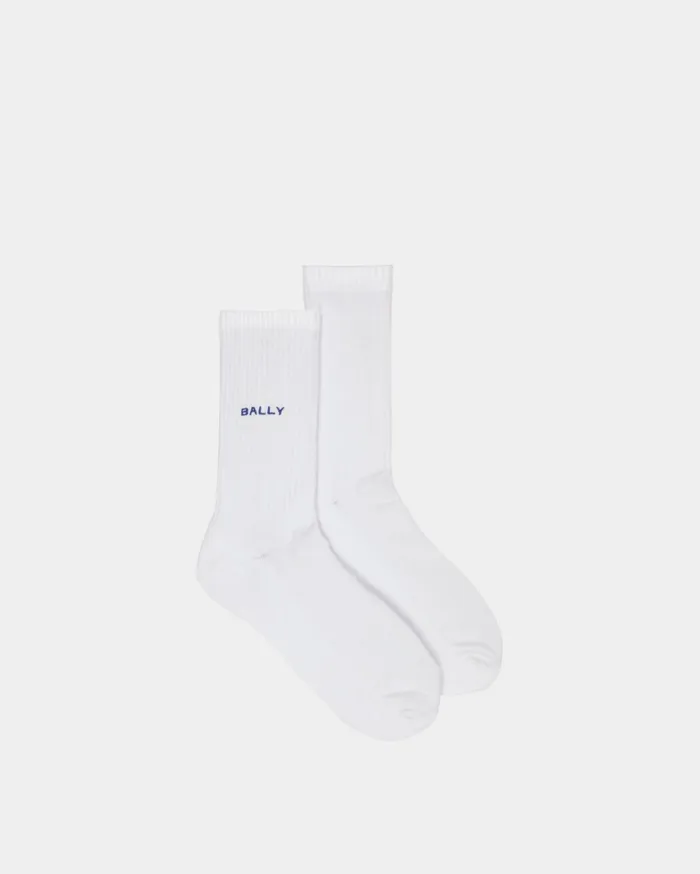 Socks In White Cotton Men Bally Socks