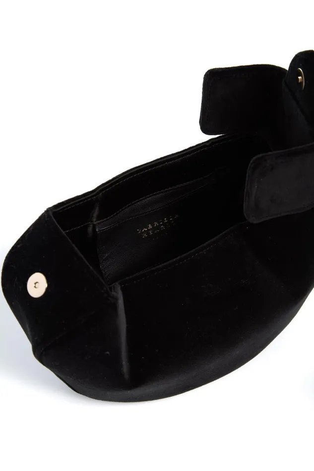 Soft Demi Women Gabriela Hearst Soft Demi Clutch In Black Cotton Velvet