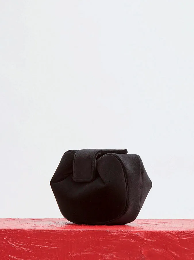 Soft Demi Women Gabriela Hearst Soft Demi Clutch In Black Cotton Velvet