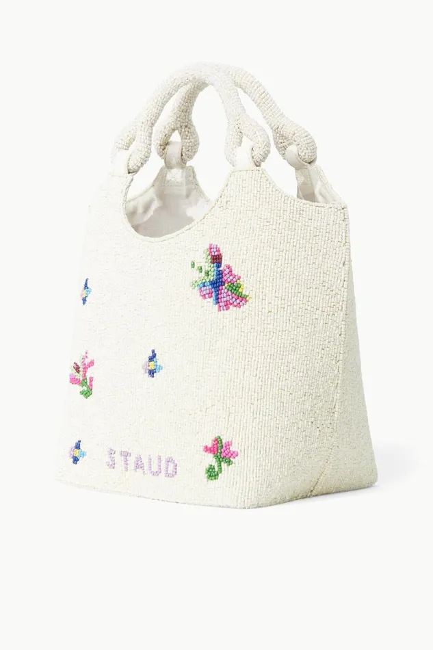 STAUD Beaded STAUD BEADED COTE BAG FIRST BLOOM DAY 8211 Women STAUD Beaded STAUD BEADED COTE BAG FIRST BLOOM DAY 8211 Women