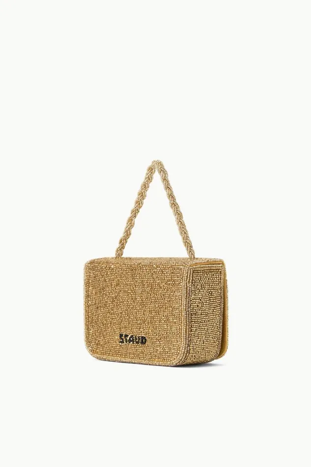 STAUD Beaded STAUD CARMEN BEADED BOX BAG GOLD 8211 Women STAUD Beaded STAUD CARMEN BEADED BOX BAG GOLD 8211 Women