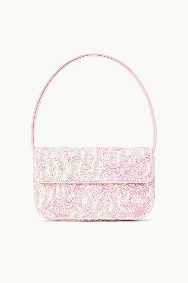 STAUD Beaded STAUD TOMMY BAG IVORY CHERRY BLOSSOM TOILE 8211 Women