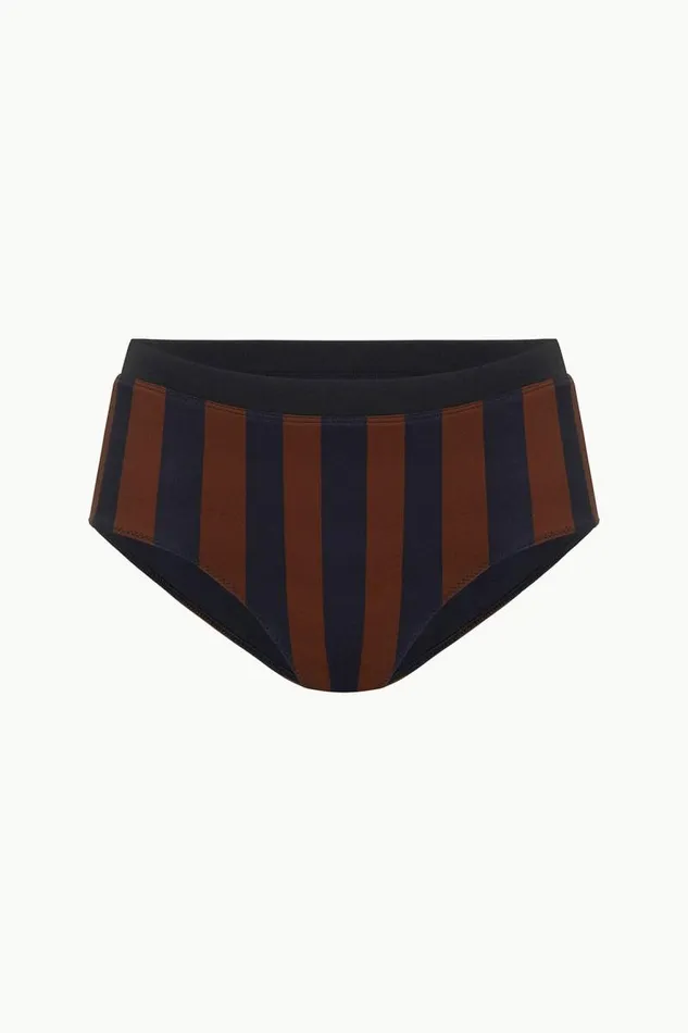 STAUD Bikinis STAUD DEVON HIGH RISE BIKINI BOTTOM BLACK TAN SEASHORE STRIPE 8211 Women STAUD Bikinis STAUD DEVON HIGH RISE BIKINI BOTTOM BLACK TAN SEASHORE STRIPE 8211 Women