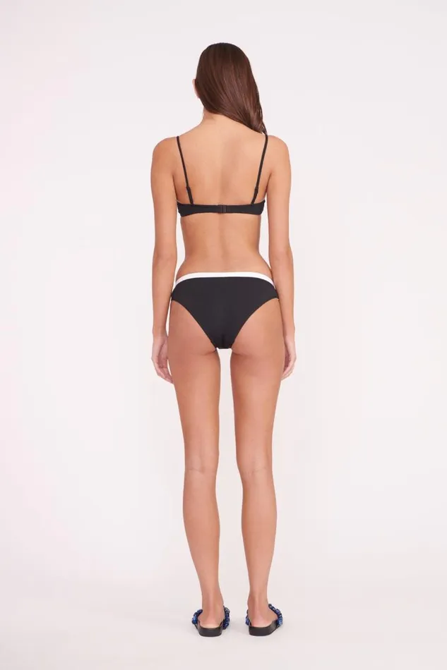 STAUD Bikinis STAUD JO BALCONETTE BIKINI TOP BLACK WHITE 8211 Women STAUD Bikinis STAUD JO BALCONETTE BIKINI TOP BLACK WHITE 8211 Women