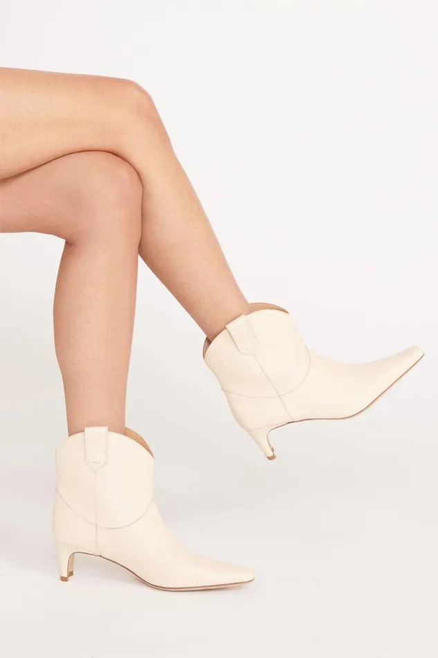 STAUD Boots STAUD WESTERN WALLY ANKLE BOOT CREAM 8211 Women STAUD Boots STAUD WESTERN WALLY ANKLE BOOT CREAM 8211 Women