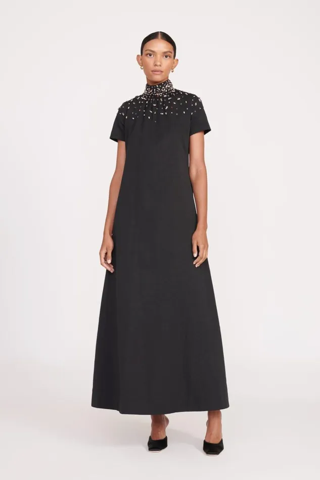 STAUD Bridal STAUD ILANA DRESS BLACK SILVER 8211 Women