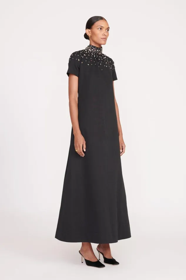 STAUD Bridal STAUD ILANA DRESS BLACK SILVER 8211 Women STAUD Bridal STAUD ILANA DRESS BLACK SILVER 8211 Women