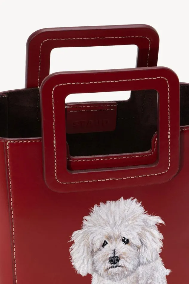 STAUD Custom Handbags STAUD CUSTOM MINI SHIRLEY LEATHER BAG COGNAC 8211 Women