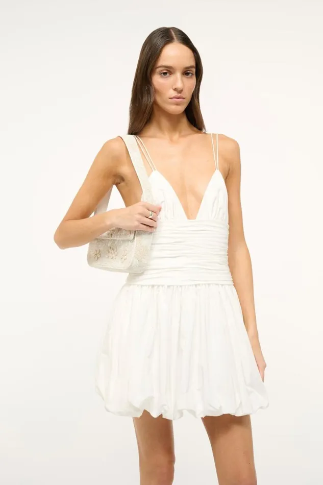 STAUD Dresses STAUD LOREN DRESS WHITE 8211 Women STAUD Dresses STAUD LOREN DRESS WHITE 8211 Women