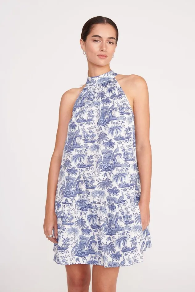STAUD Dresses STAUD MARLOWE DRESS BLUE TOILE 8211 Women STAUD Dresses STAUD MARLOWE DRESS BLUE TOILE 8211 Women