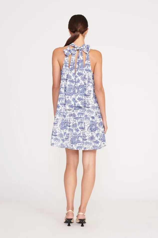 STAUD Dresses STAUD MARLOWE DRESS BLUE TOILE 8211 Women STAUD Dresses STAUD MARLOWE DRESS BLUE TOILE 8211 Women
