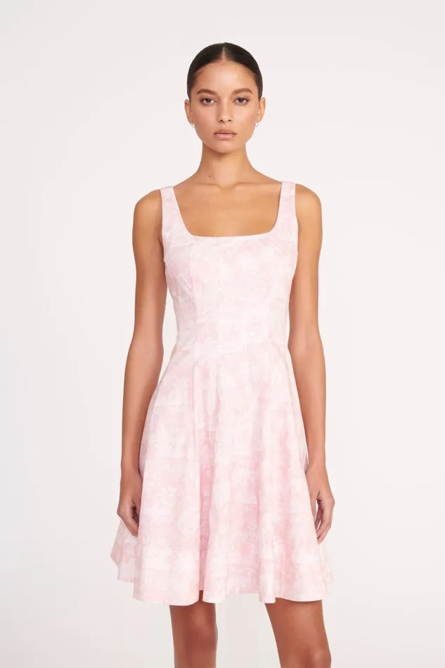 STAUD Dresses STAUD MINI WELLS DRESS CHERRY BLOSSOM IVORY TOILE 8211 Women STAUD Dresses STAUD MINI WELLS DRESS CHERRY BLOSSOM IVORY TOILE 8211 Women