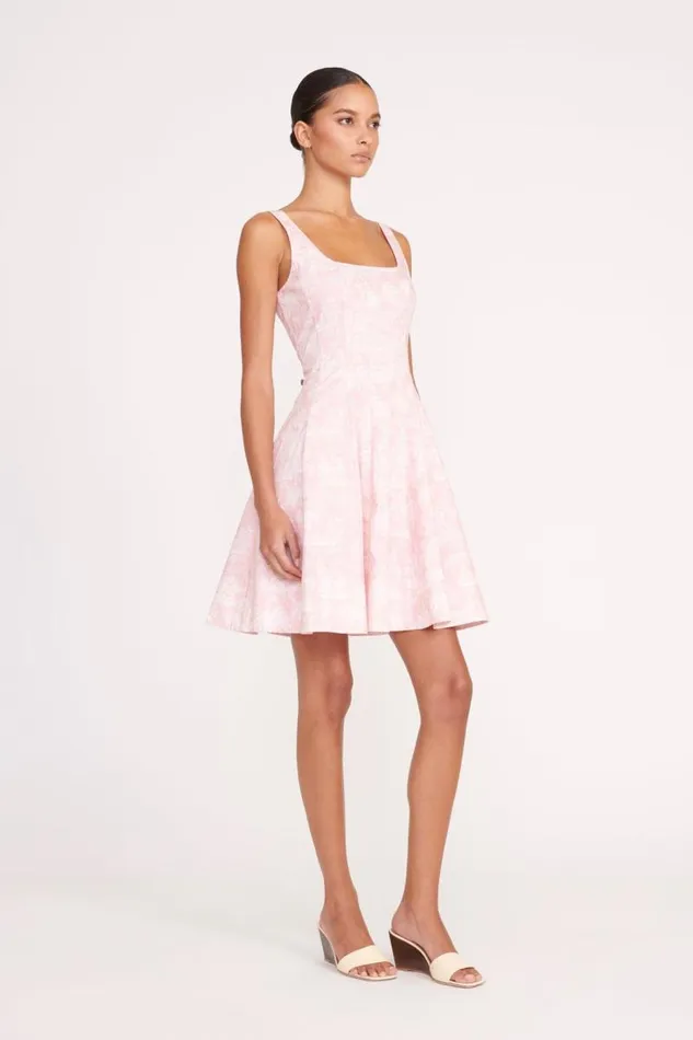STAUD Dresses STAUD MINI WELLS DRESS CHERRY BLOSSOM IVORY TOILE 8211 Women STAUD Dresses STAUD MINI WELLS DRESS CHERRY BLOSSOM IVORY TOILE 8211 Women