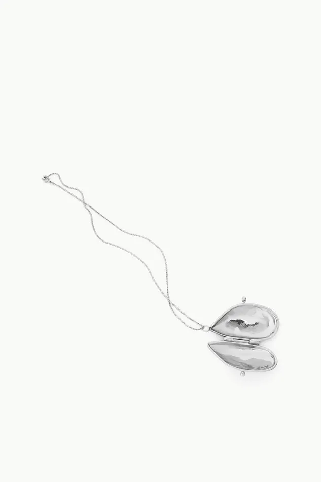 STAUD Necklaces STAUD SHELL PILL CASE NECKLACE SILVER 8211 Women STAUD Necklaces STAUD SHELL PILL CASE NECKLACE SILVER 8211 Women
