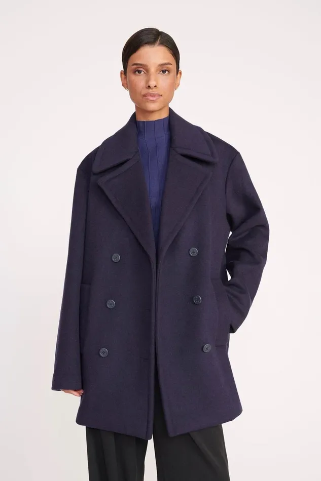 STAUD Outerwear and Jackets STAUD ELORA PEACOAT NAVY 8211 Women