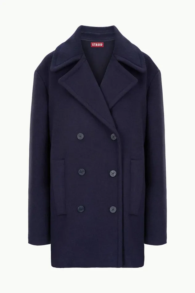 STAUD Outerwear and Jackets STAUD ELORA PEACOAT NAVY 8211 Women STAUD Outerwear and Jackets STAUD ELORA PEACOAT NAVY 8211 Women