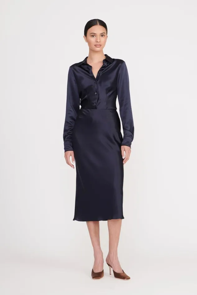 STAUD Skirts STAUD ANGELA SKIRT NAVY 8211 Women