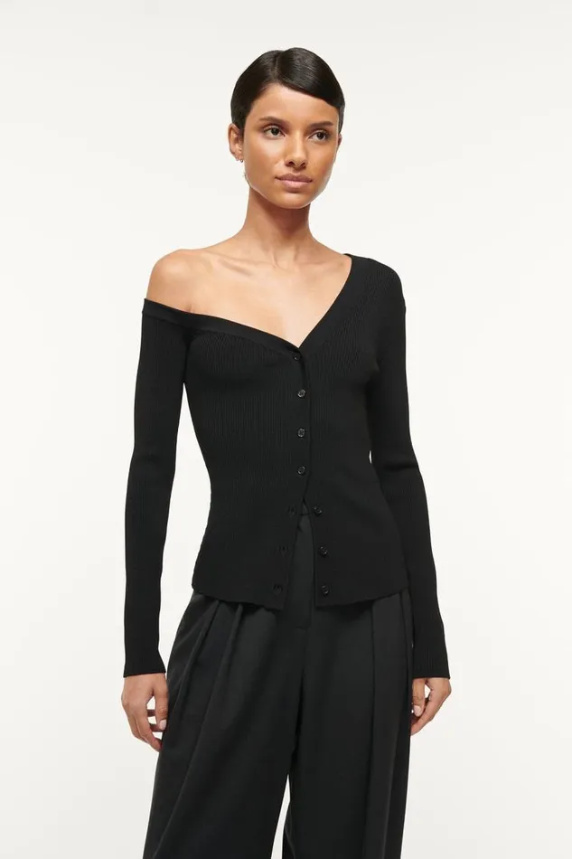 STAUD Sweaters STAUD CRAFTSMAN SWEATER BLACK 8211 Women