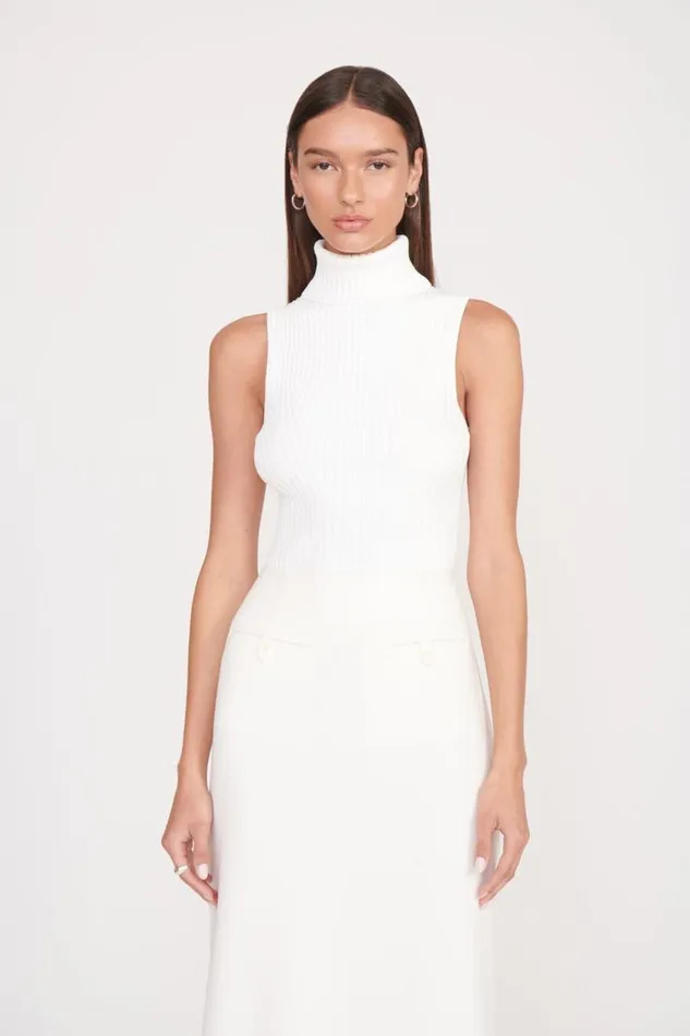 STAUD Tops STAUD CALLUM TOP IVORY 8211 Women STAUD Tops STAUD CALLUM TOP IVORY 8211 Women
