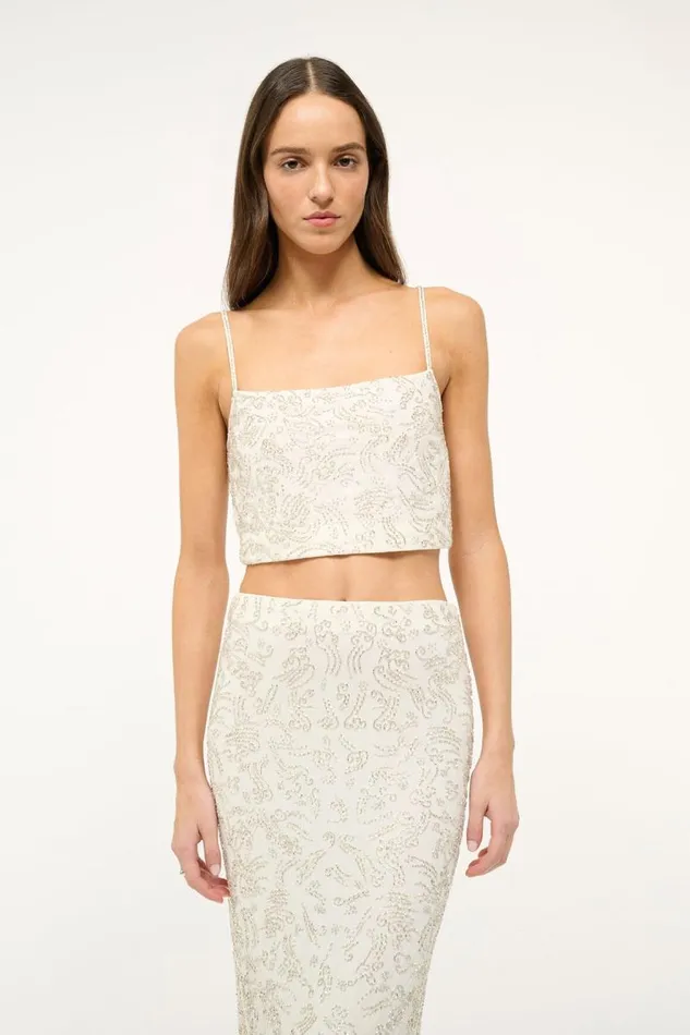 STAUD Tops STAUD FERMO TOP IVORY 8211 Women STAUD Tops STAUD FERMO TOP IVORY 8211 Women