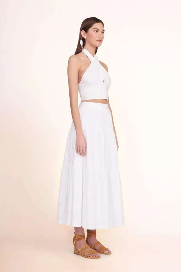 STAUD Tops STAUD SMOCKED KAI TOP WHITE 8211 Women STAUD Tops STAUD SMOCKED KAI TOP WHITE 8211 Women